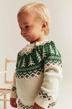 Strikkegenser med juletrær