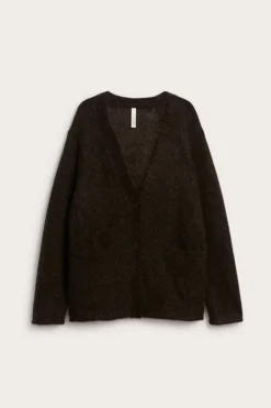 Strikket cardigan i mohairblanding