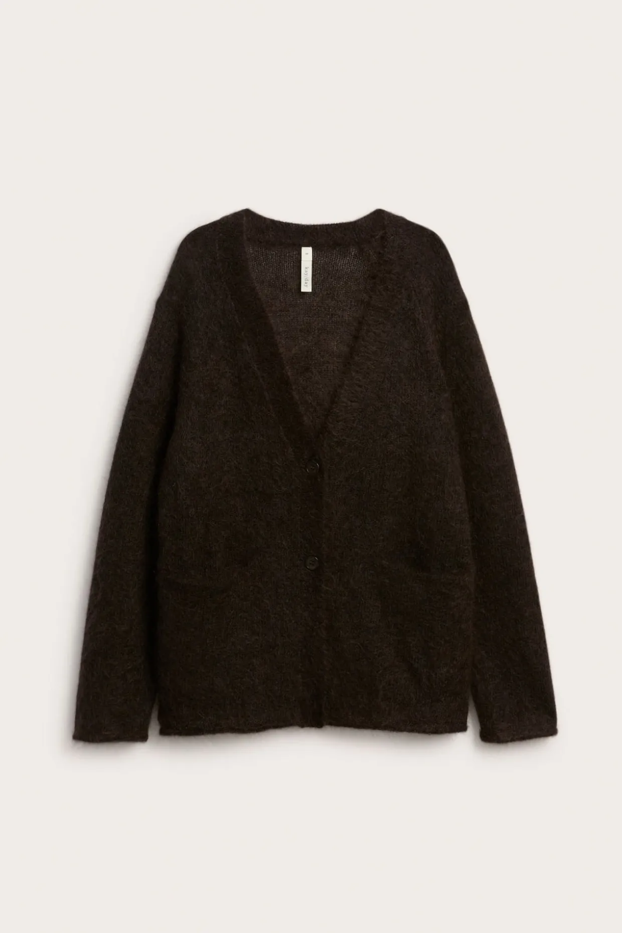 Strikket cardigan i mohairblanding