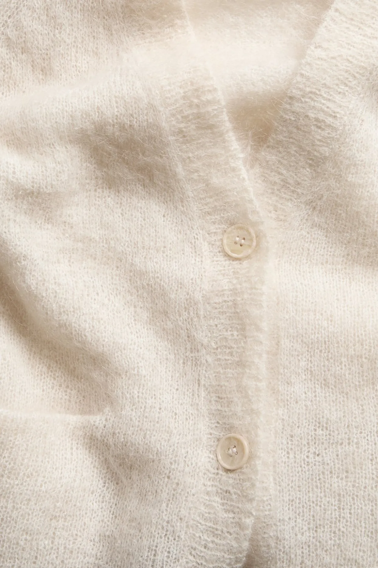 Strikket cardigan i mohairblanding