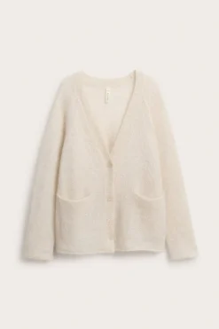 Strikket cardigan i mohairblanding