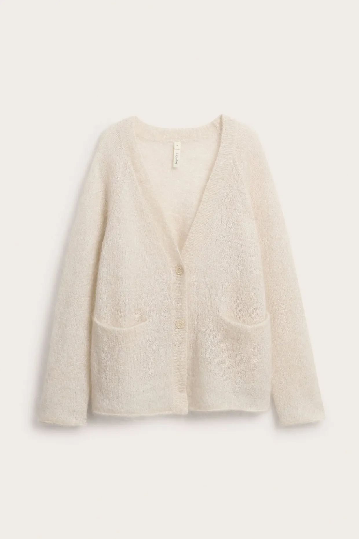 Strikket cardigan i mohairblanding