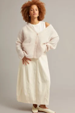 Strikket cardigan i mohairblanding
