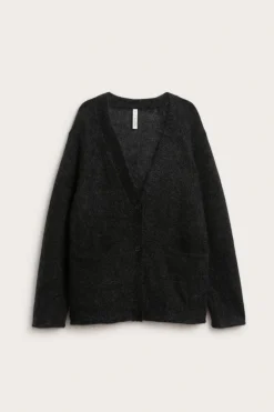Strikket cardigan i mohairblanding