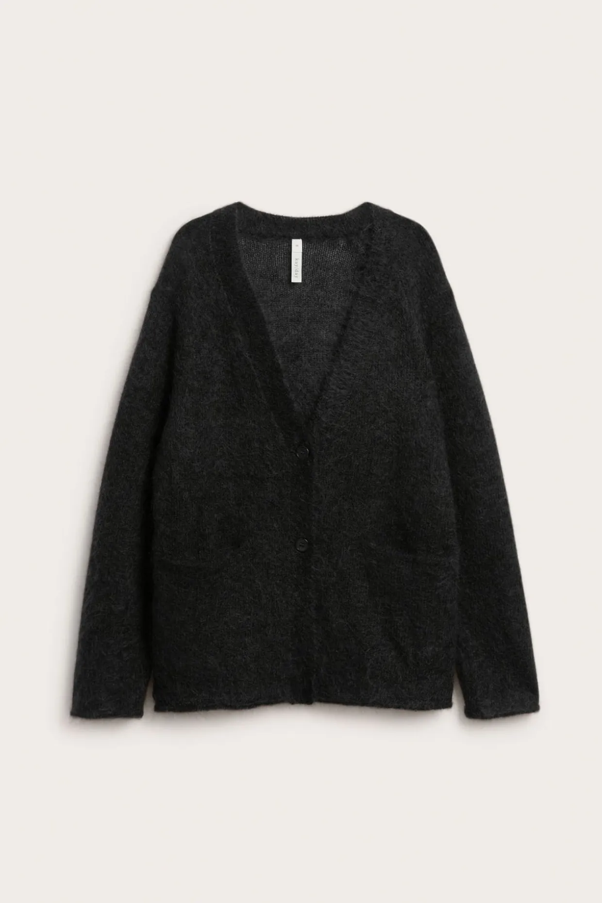 Strikket cardigan i mohairblanding