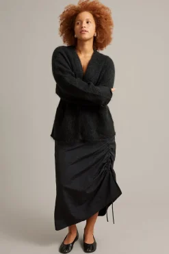 Strikket cardigan i mohairblanding