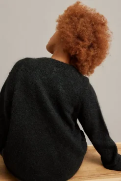Strikket cardigan i mohairblanding