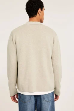 Strikket cardigan med glidelås