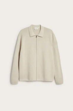 Strikket cardigan med glidelås