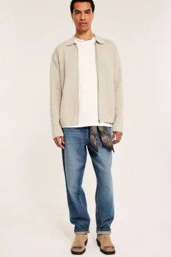 Strikket cardigan med glidelås
