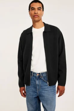 Strikket cardigan med glidelås