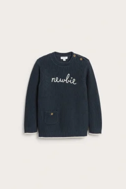 Strikket genser med Newbie-logo