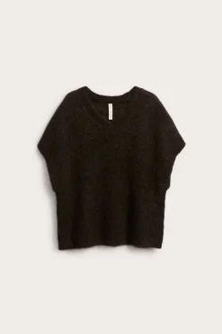 Strikket topp i mohairblanding