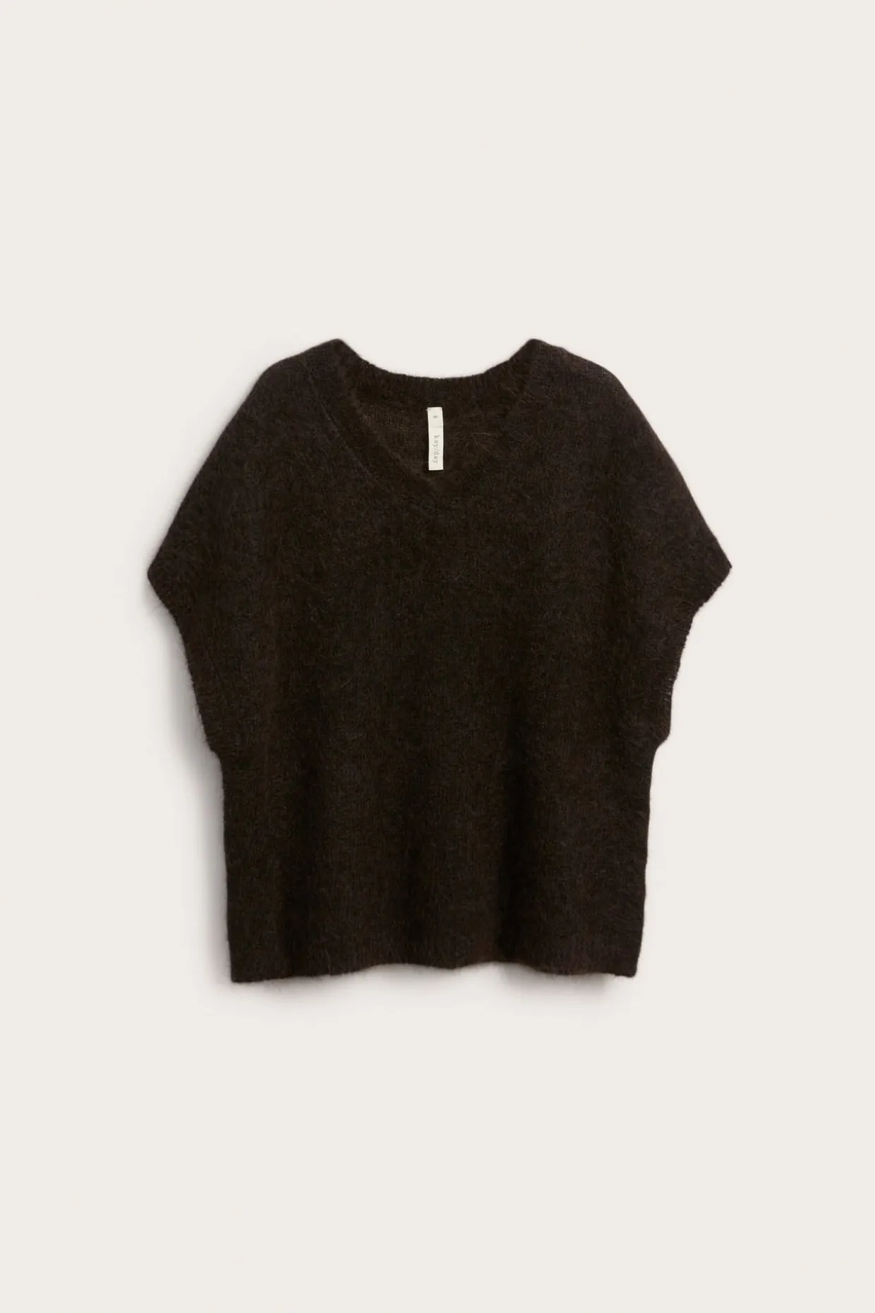 Strikket topp i mohairblanding