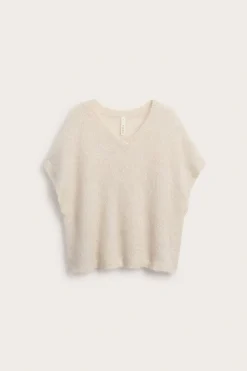 Strikket topp i mohairblanding