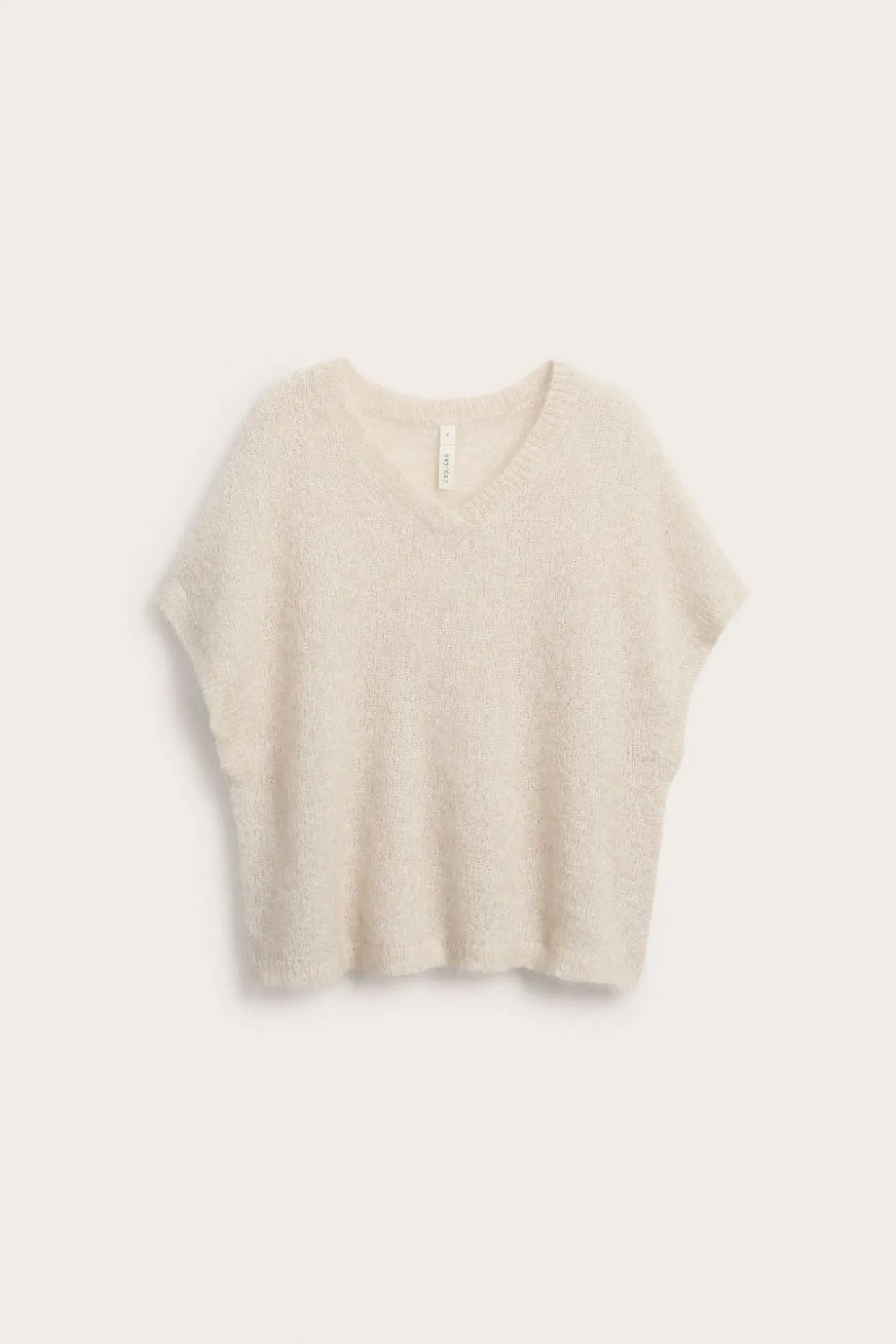 Strikket topp i mohairblanding