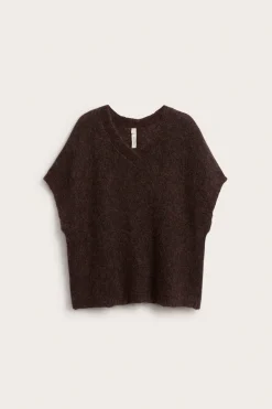 Strikket topp i mohairblanding