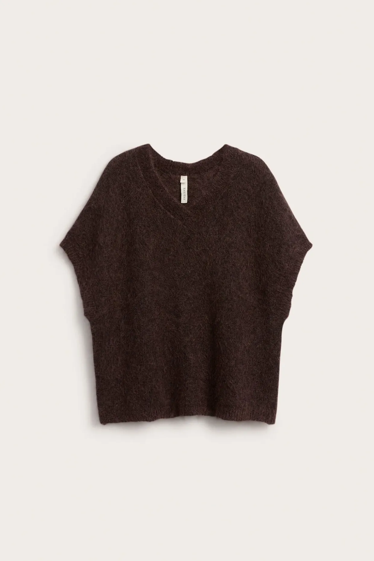 Strikket topp i mohairblanding