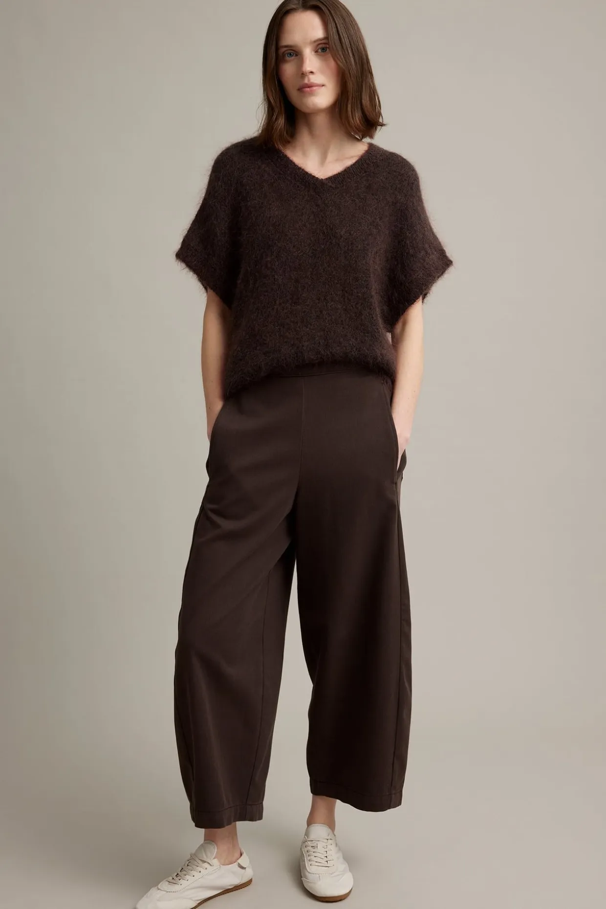 Strikket topp i mohairblanding