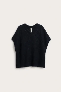 Strikket topp i mohairblanding