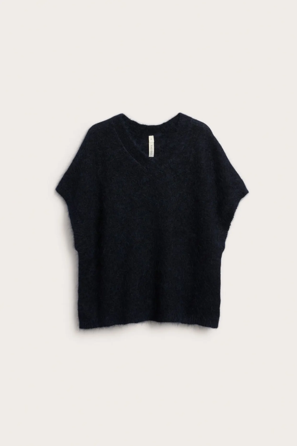 Strikket topp i mohairblanding