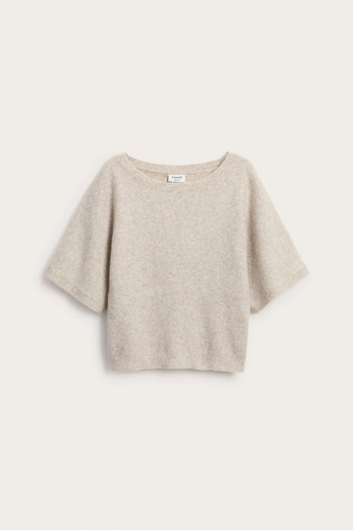 Strikket topp med båthals