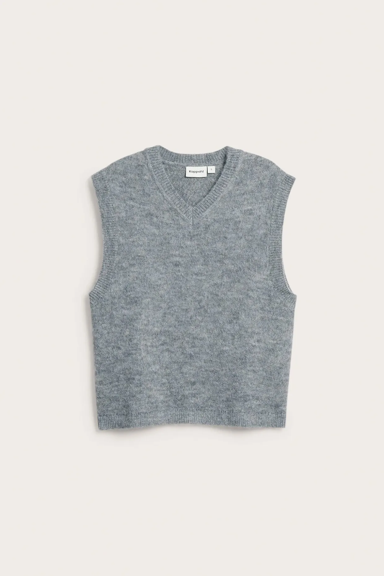 Strikket vest med V-hals