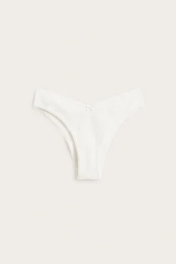 Stringtruse i bomull med pointelle