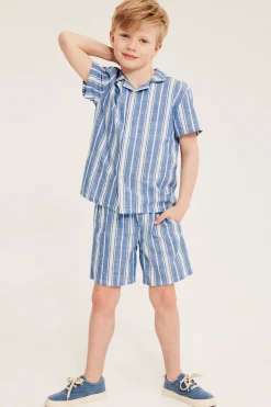 Stripete bomullsshorts