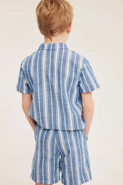 Stripete bomullsshorts