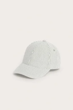 Stripete caps i seersucker