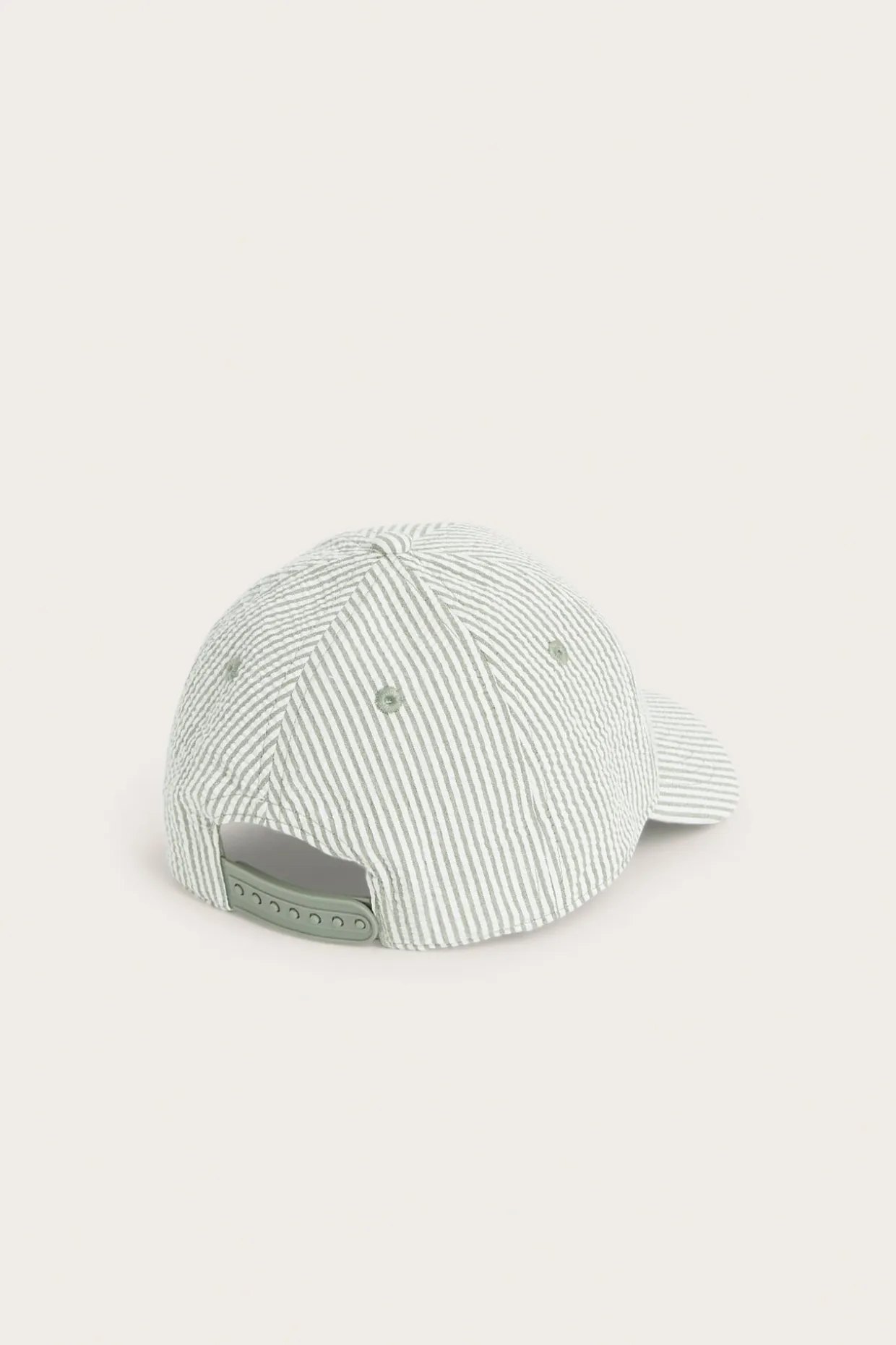 Stripete caps i seersucker