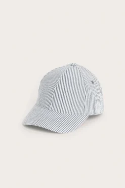 Stripete caps i seersucker