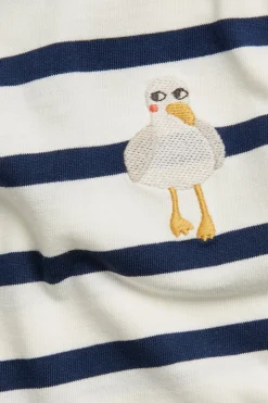 Stripete kortermet T-skjorte