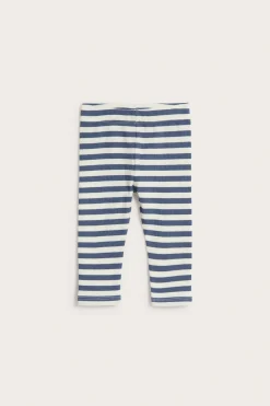 Stripete leggings med vaffelstruktur