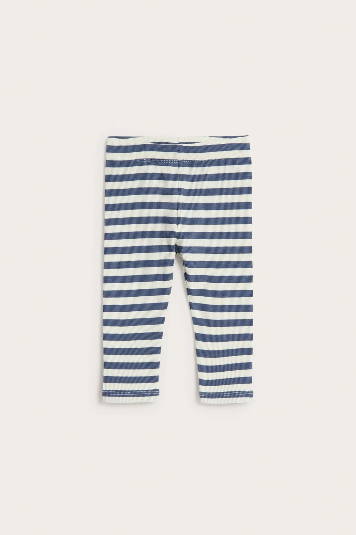 Stripete leggings med vaffelstruktur