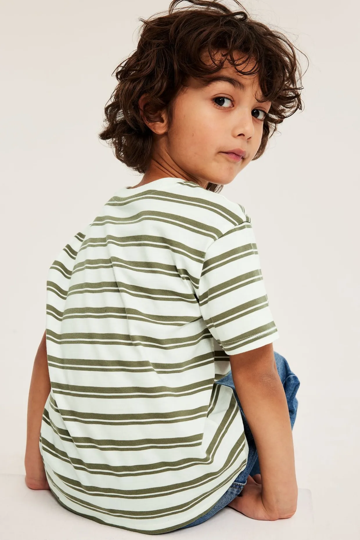 Stripete oversized T-skjorte