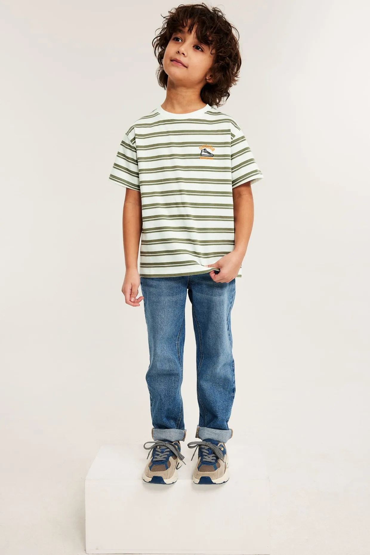 Stripete oversized T-skjorte