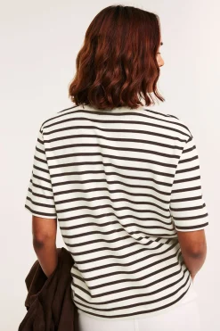 Stripete oversized T-skjorte