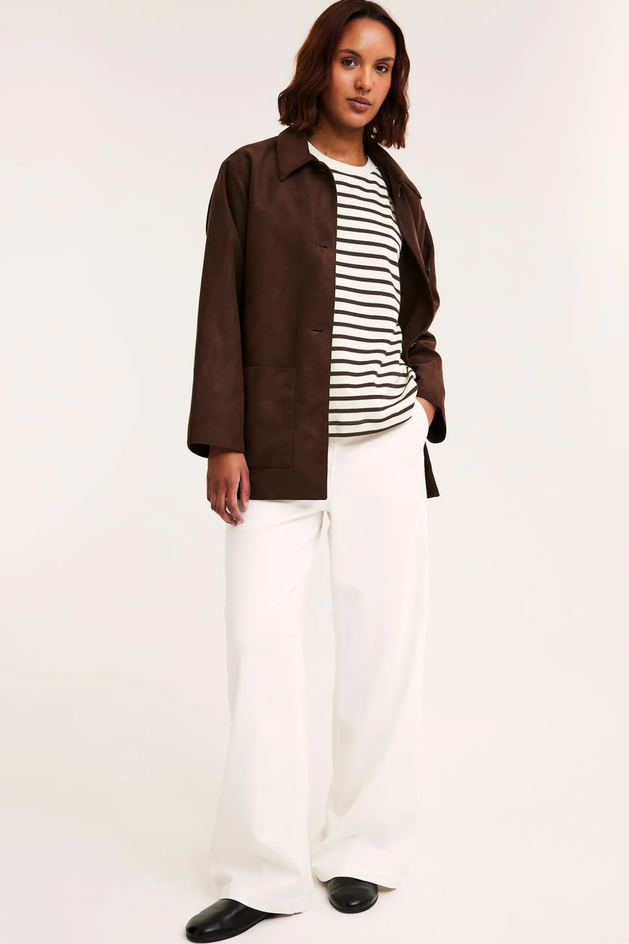 Stripete oversized T-skjorte