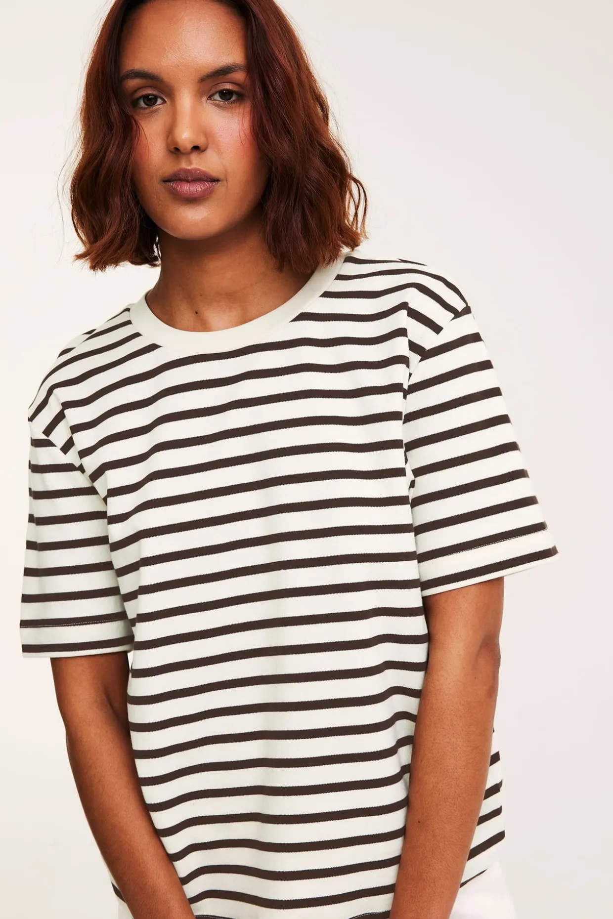 Stripete oversized T-skjorte