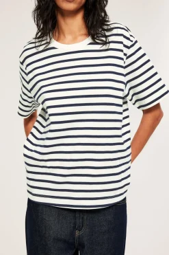 Stripete oversized T-skjorte