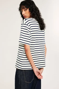 Stripete oversized T-skjorte