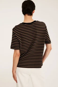 Stripete oversized T-skjorte