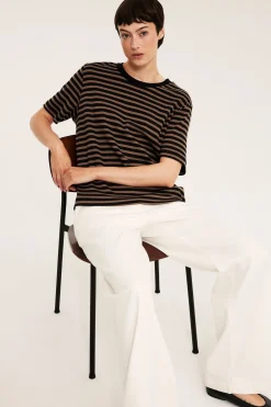 Stripete oversized T-skjorte
