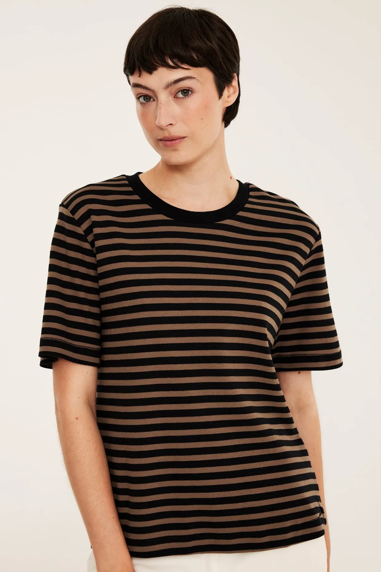 Stripete oversized T-skjorte