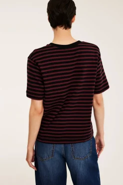 Stripete oversized T-skjorte