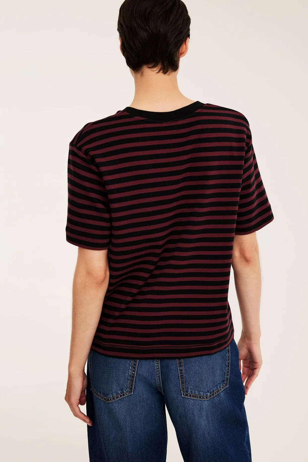 Stripete oversized T-skjorte