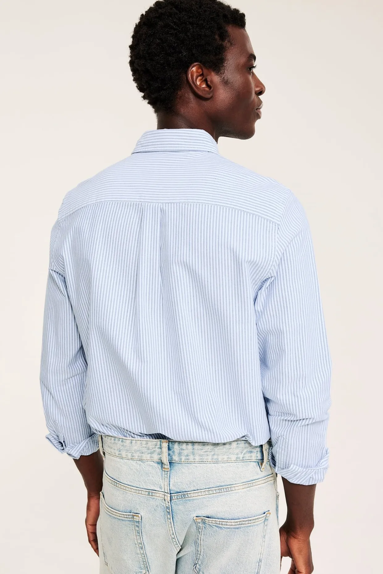 Stripete oxfordskjorte regular fit