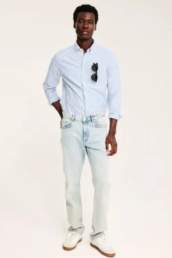 Stripete oxfordskjorte regular fit